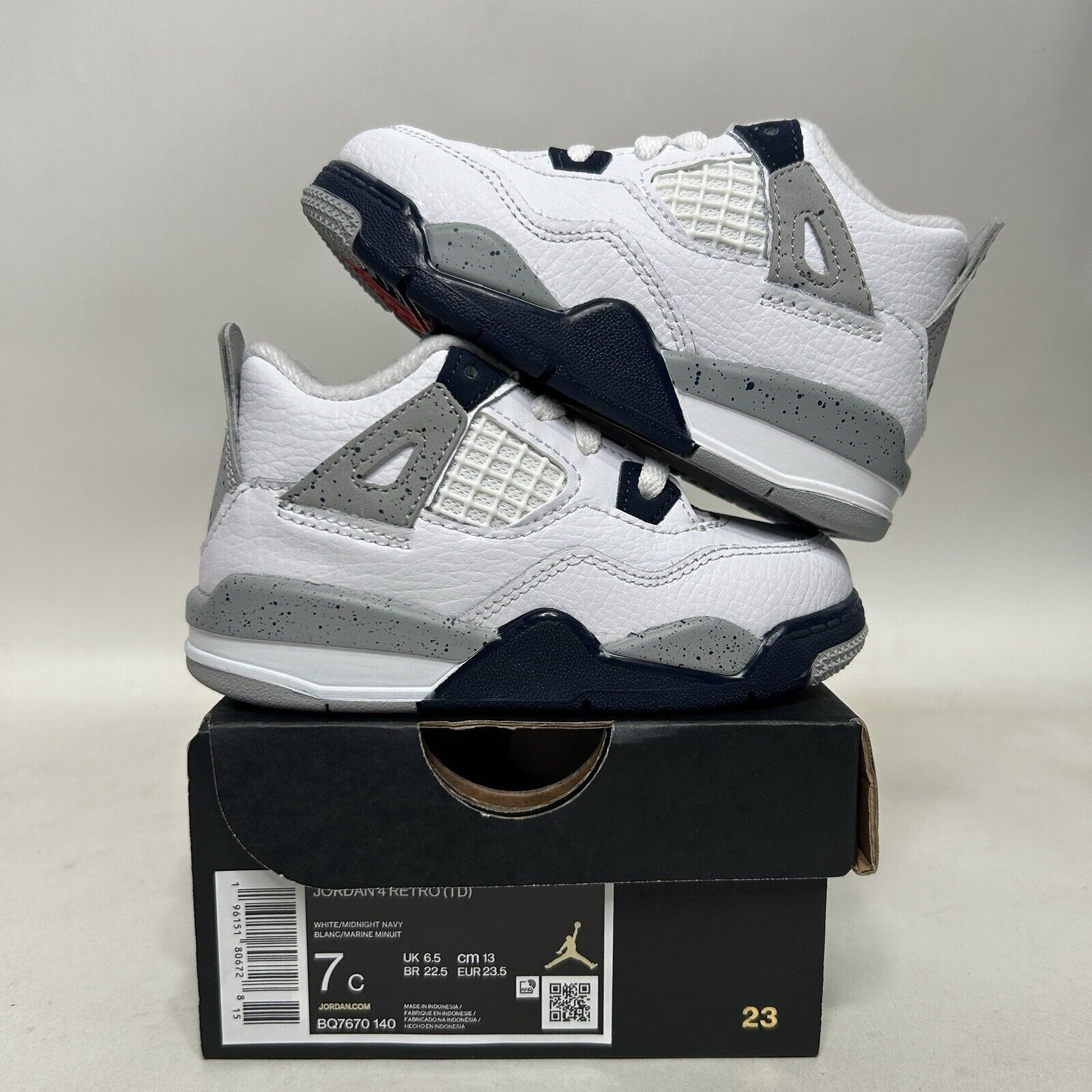 Nike Air Jordan 4 Retro Td “Midnight Navy White” 2024